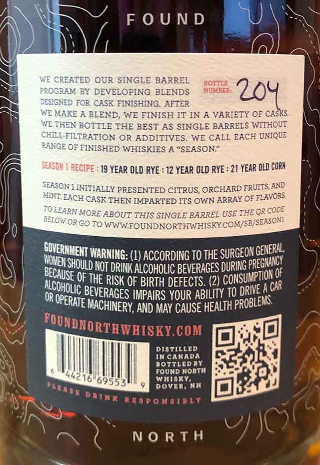 Found North Cask Strength Sauternes Finished Rye 1